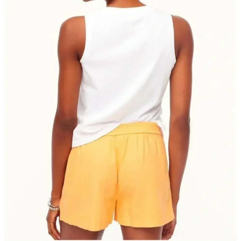 J. CREW NWT Orange Drawstring Linen Blend Shorts // S
